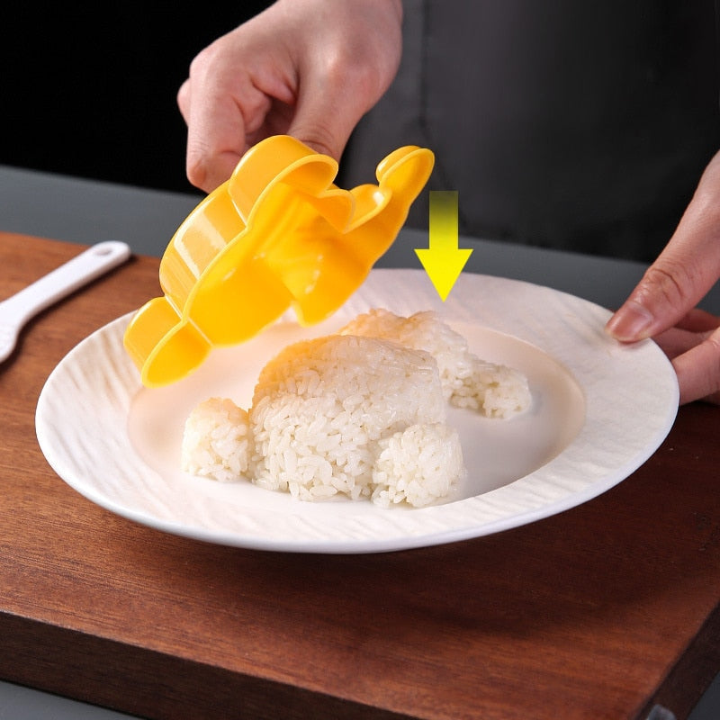 3pc/Set Cartoon Animals Sushi Mold DIY Sandwich Rice Ball Mold Kitchen Gadgets Baby Kids Breakfast Mold Sushi Bento Accessoires